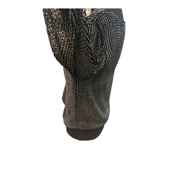 ZARA Metallic textured knit Long Sleeve Top M - Picture 8 of 13